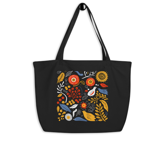 Nature Pattern Large Eco Tote Bag