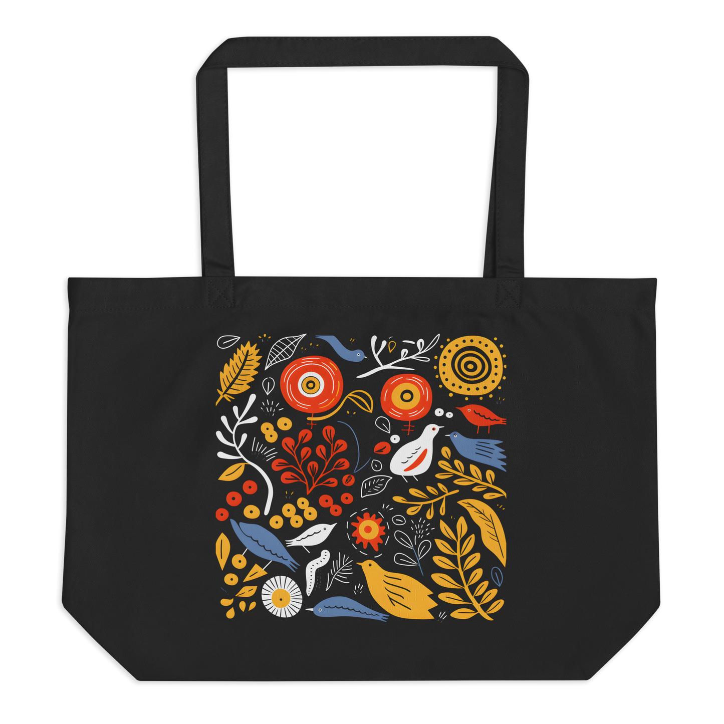 Nature Pattern Large Eco Tote Bag