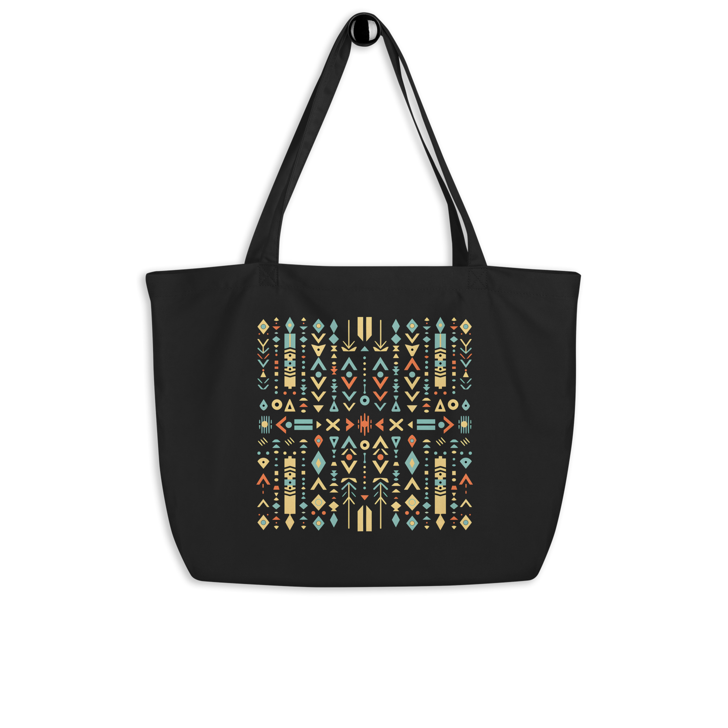 Asian Tribal Pattern Large Eco Tote Bag