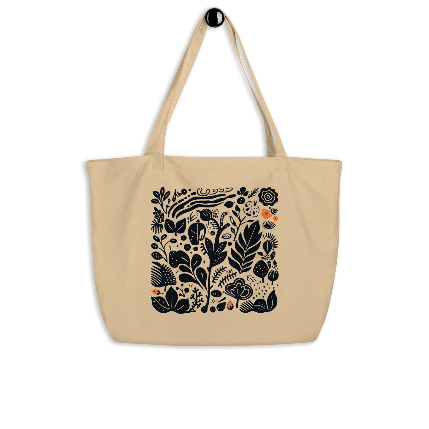 Leaf Pattern Large Eco Tote Bag