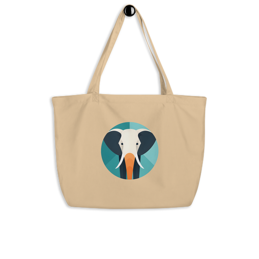 Elephant Large Organic Tote Bag