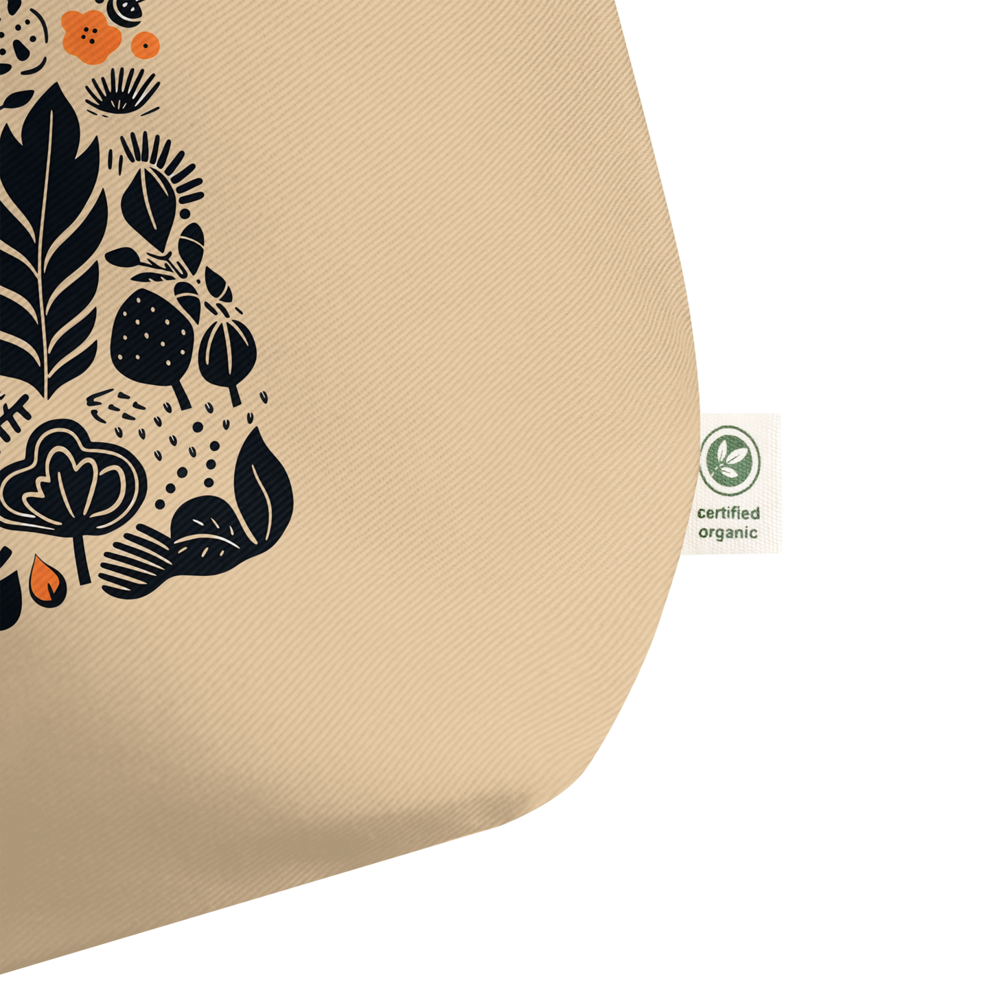 Leaf Pattern Large Eco Tote Bag