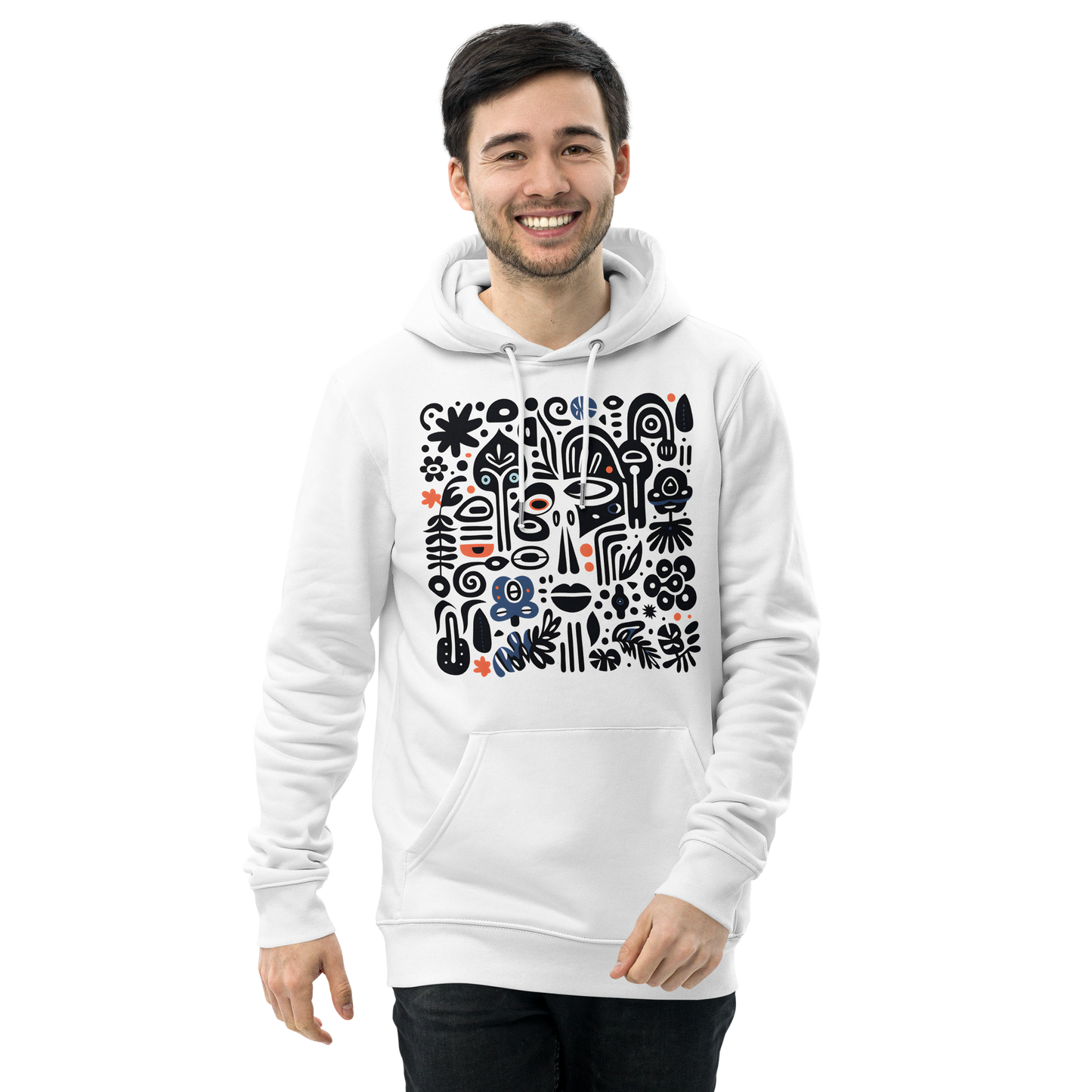 Nature Pattern Men's eco hoodie