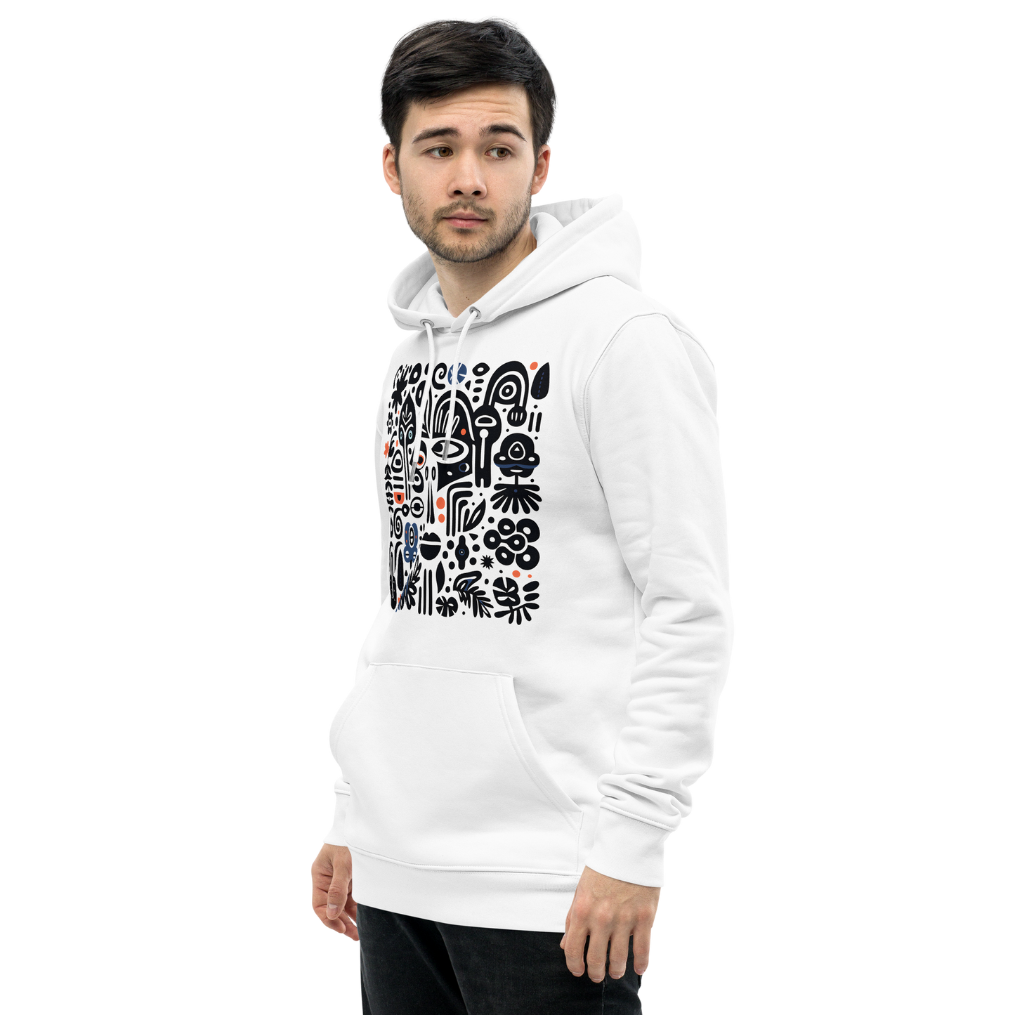 Nature Pattern Men's eco hoodie