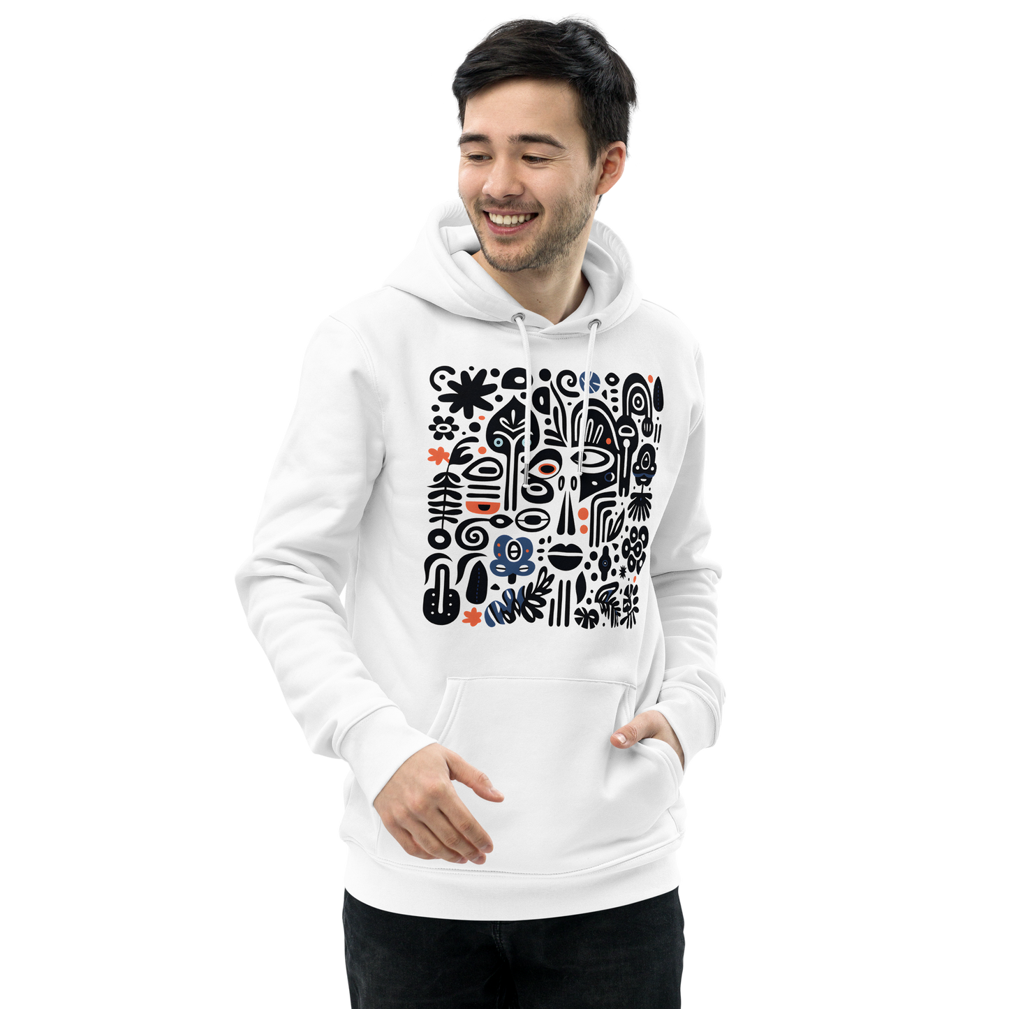 Nature Pattern Men's eco hoodie