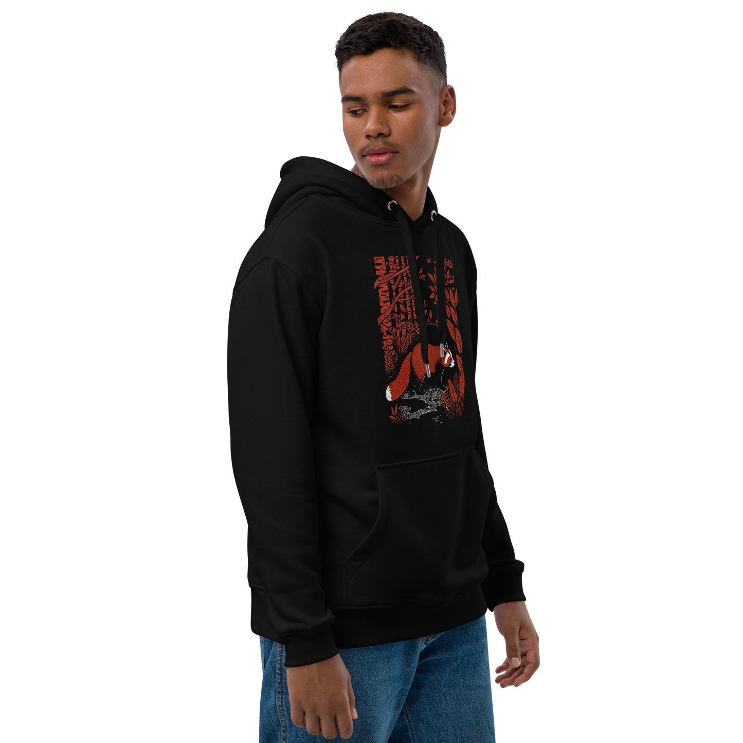 Sudadera con capucha Panda Rojo para hombre